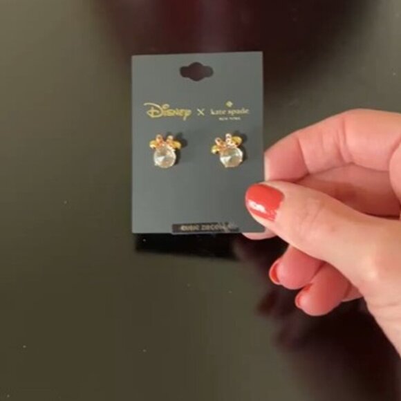 Kate Spade X Disney NWT Minnie Mouse Studs Earrings K9266 - Picture 3 of 6